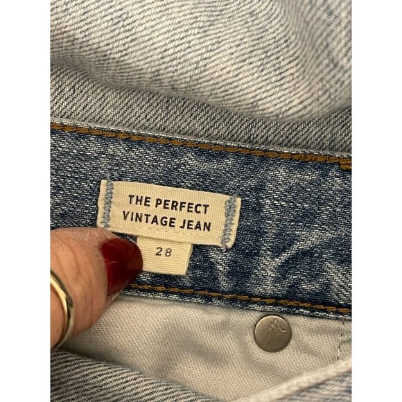 Madewell Women's The Perfect Vintage Jean Size 28 Light Wash Denim - Picture 6 of 11